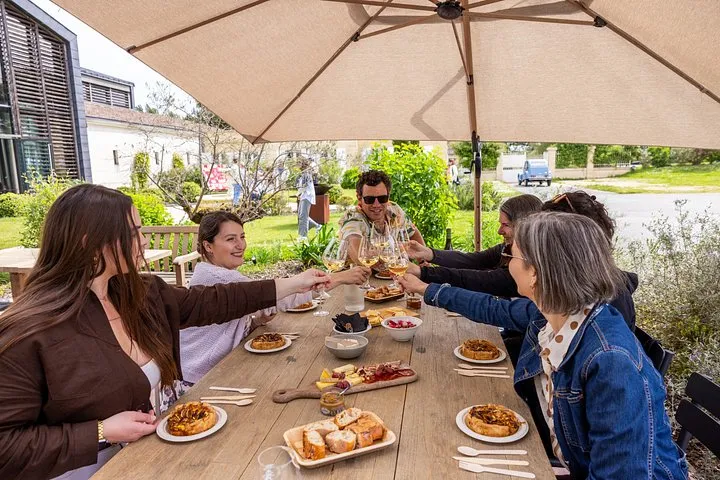 Picnic among the vines on a full-day Bordeaux wine day tour through Graves and Saint-Émilion, a wine day tour from Bordeaux, France