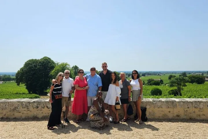 Vineyards near Saint-Émilion on a small-group Bordeaux wine day tour, a wine day tour from Bordeaux, France